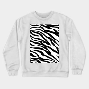 1980s preppy modern animal black and white zebra print Crewneck Sweatshirt